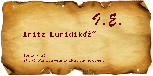 Iritz Euridiké névjegykártya